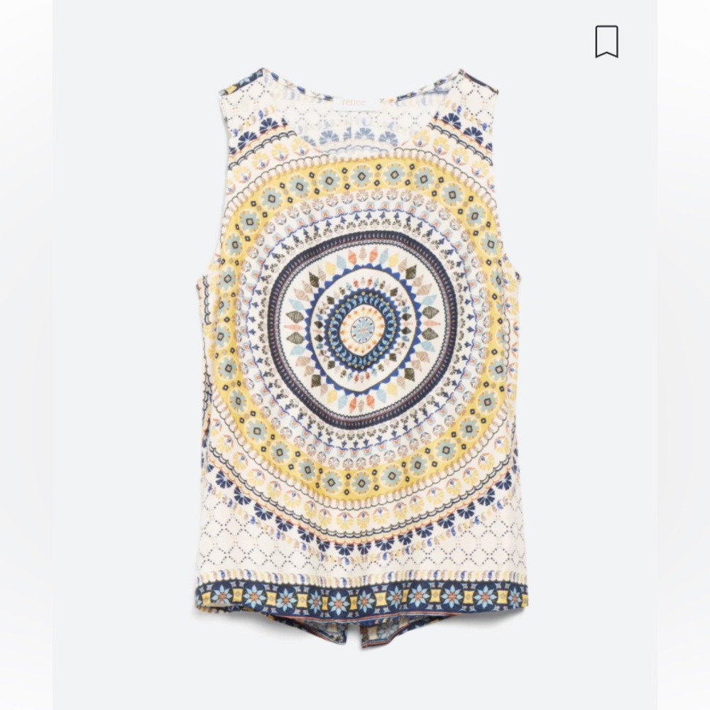 Renee C Linscott Graphic Crew Neck Top, size Women’s Medium